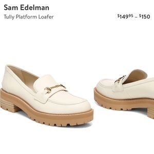 Sam Edelman Cream platform loafers